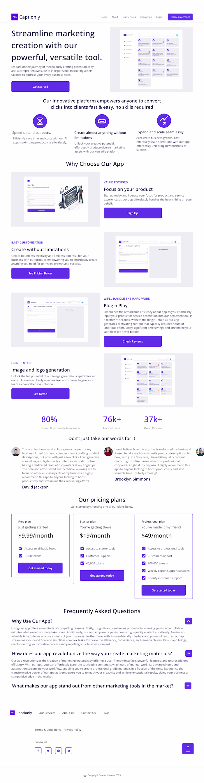 Captionly. A Website Redesign on Behance 