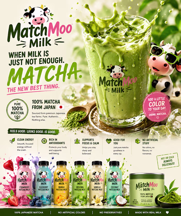MatchMoo — Playful Matcha Beverage