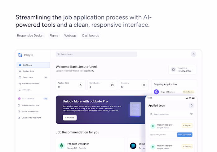 Jobsyte AI-Powered Job Search Platform Design