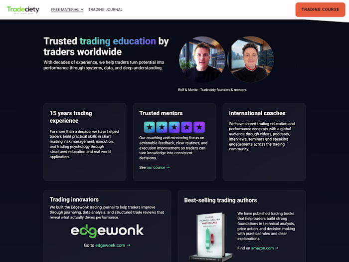 Trading Education Coaching Website Design
