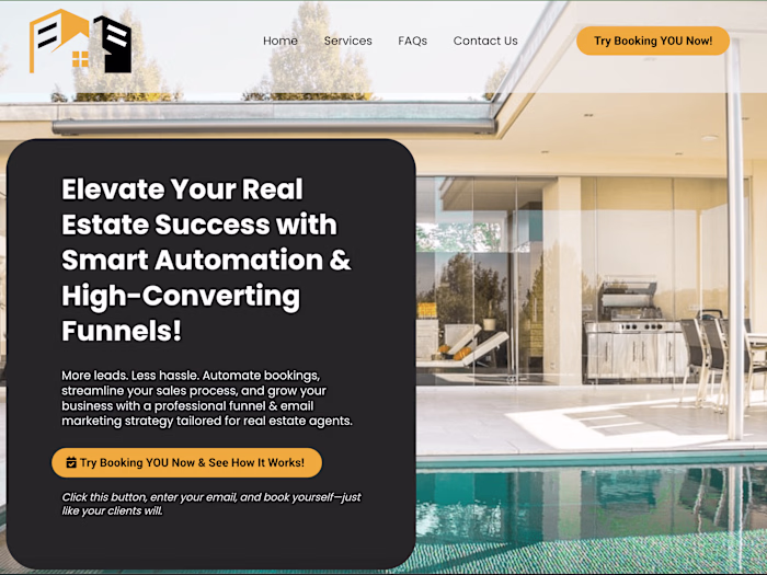 Sales Funnel: Webpage, Calendar, Email Automation, CRM