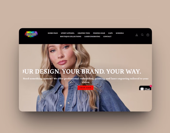 Clothing brand Shopify Store Design
