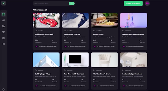 Decentralized Crowdfunding Platform