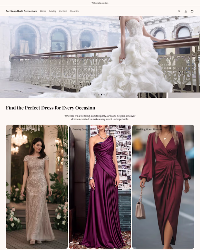 A modern luxury Shopify store