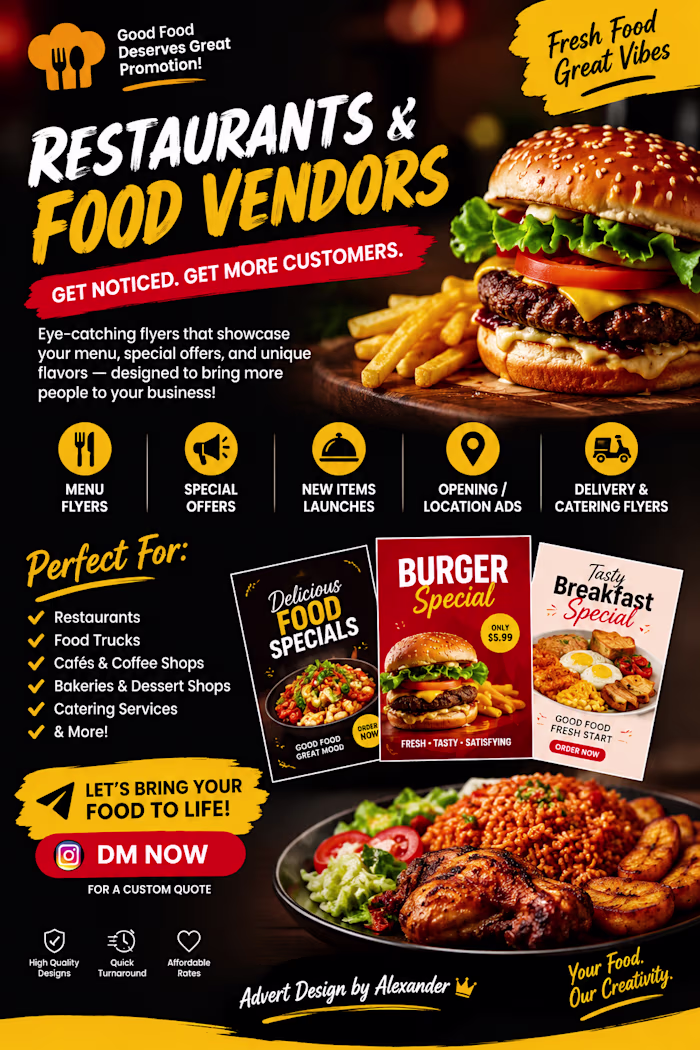 RESTAURANTS & FOOD VENDORS FLYER