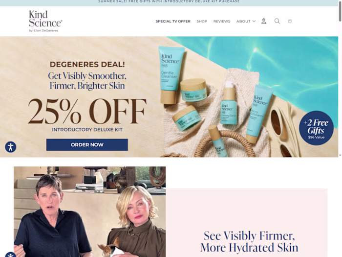 Skincare Brand Ecommerce Landing Page Design