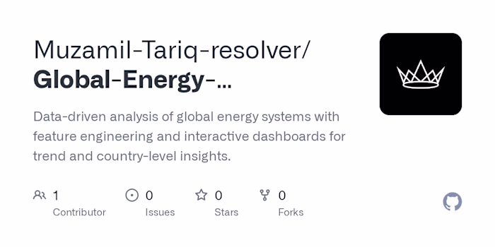 Global Energy Consumption Analysis Project
