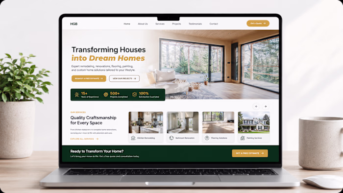HomeGlow Builders, Home Renovation & Remodeling Website