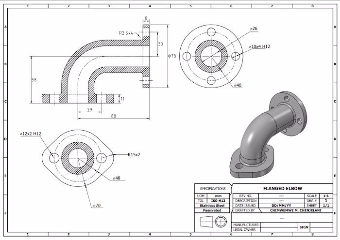 FLANGED ELBOW