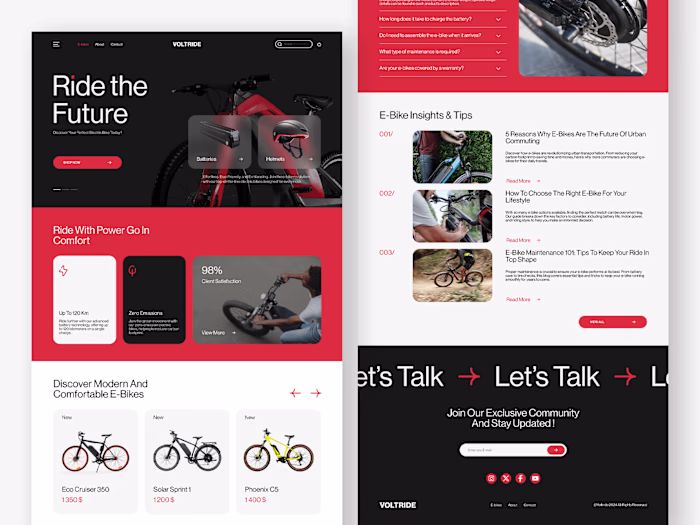 Voltride : Electric Bikes E-commerce Website