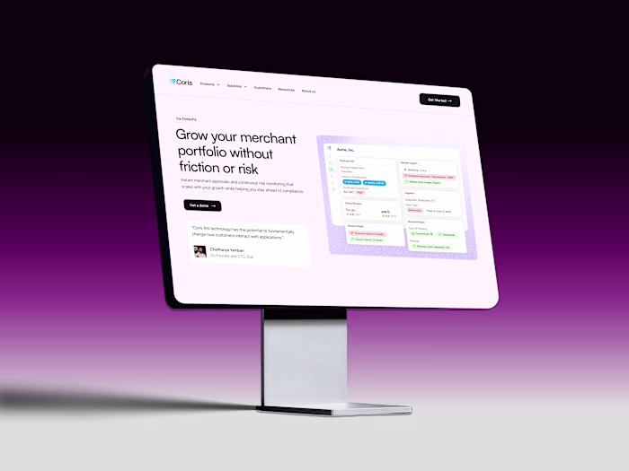 Website Design & Dev for Coris AI