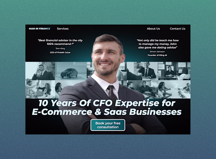 Men in Finance Website | Framer Web Design & Development