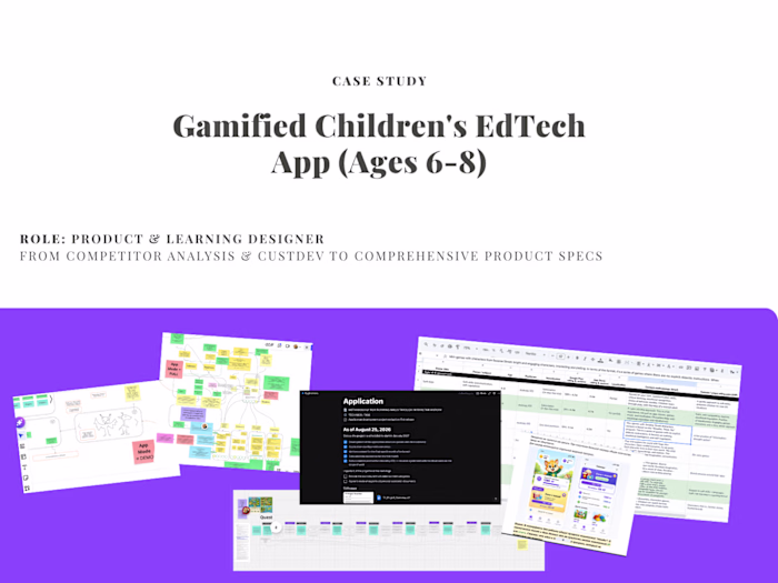 Gamified Children's EdTech App (Ages 6-8)