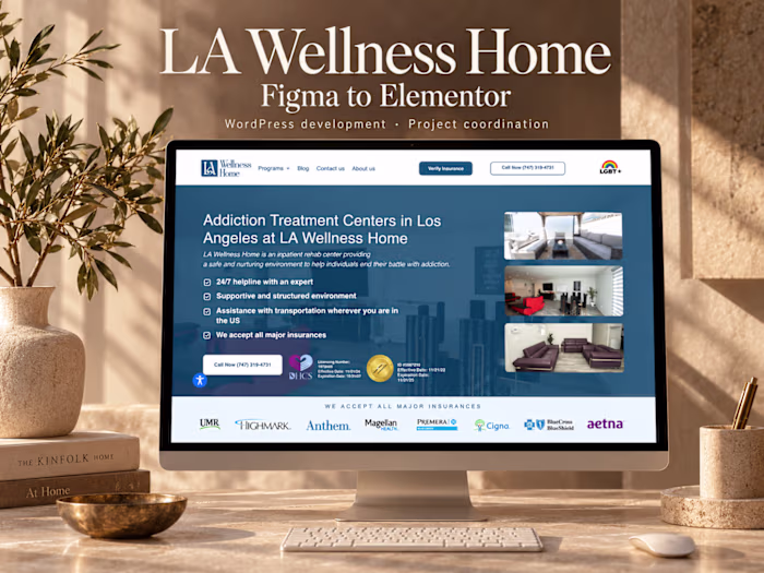 LA Wellness Home - Elementor Development & Project Coordination