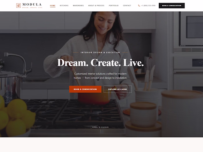 Modular Interiors Website Concept
A modern