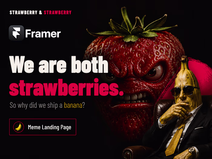 New Framer template: Strawberry &