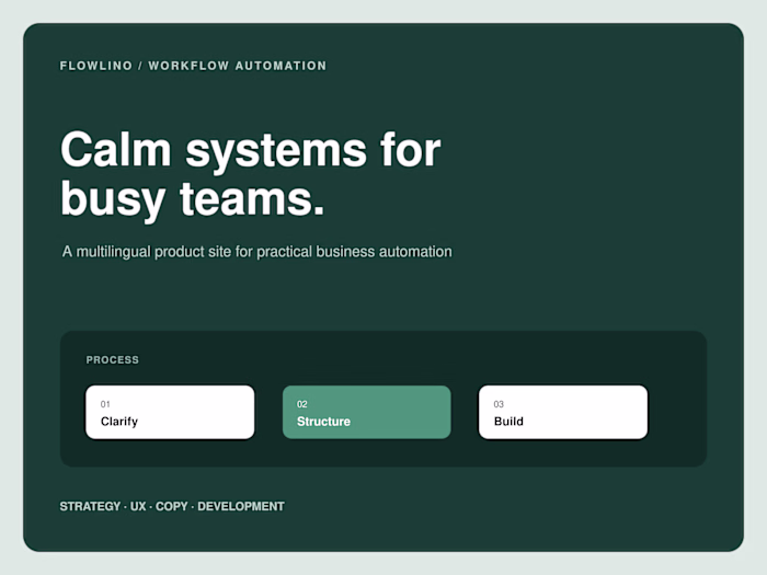 Flowlino — Workflow Automation Website for Small Teams