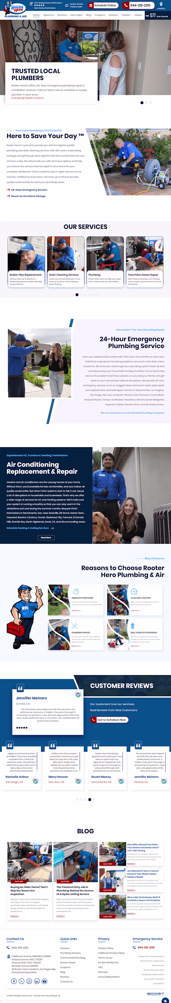 Clean and Functional Website for Plumbing Services