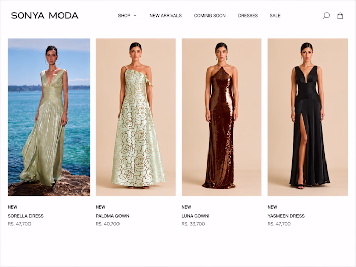 Luxury Clothing brand website designed by our team