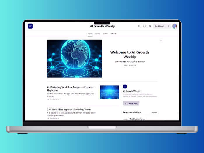 I designed AI Growth Weekly