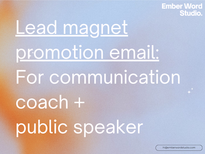Testimonial Email for Communication Coach 