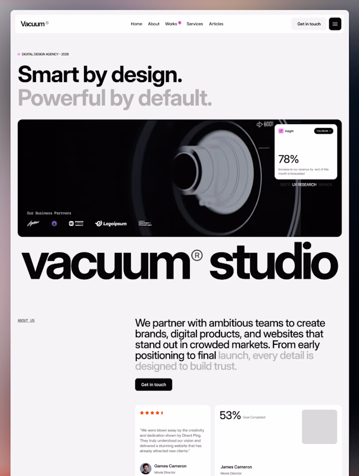 Another Webflow template approved by