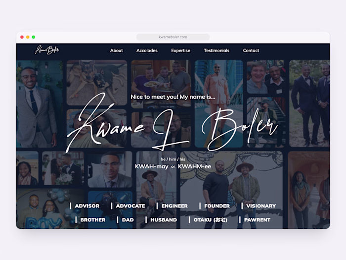 Kwame Boler — Personal Brand Website
