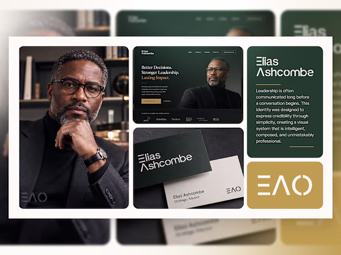 Elias Ashcombe Brand Identity Design and website design