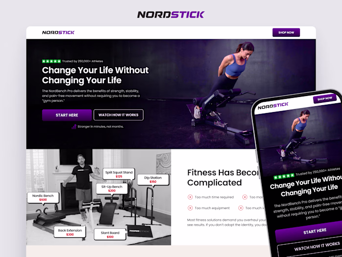 Nordstick - Landing Page Design