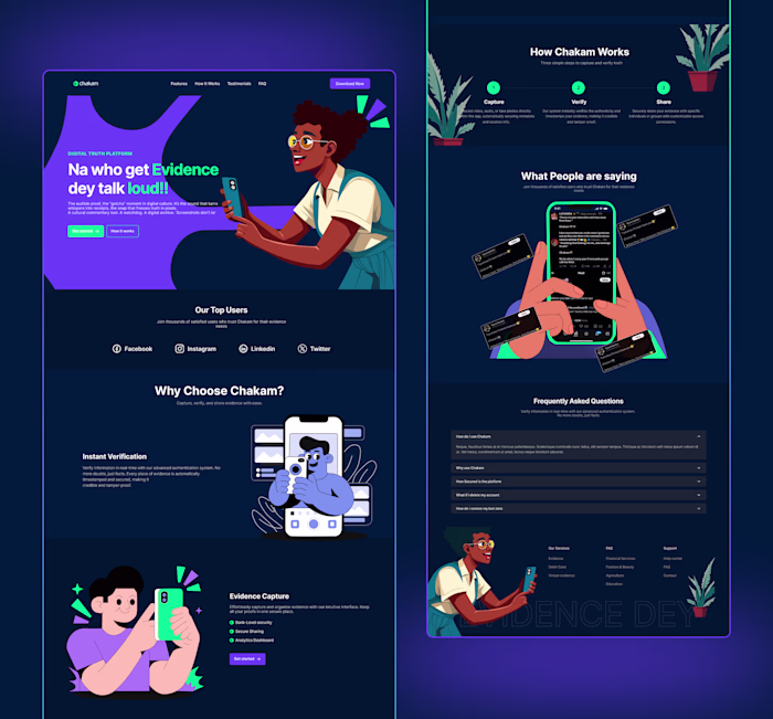 Chakam Landing Page Design