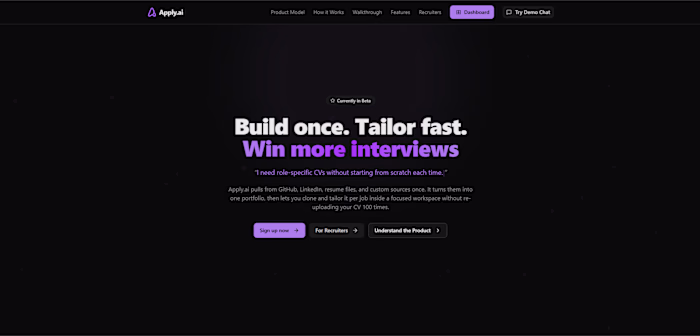 Apply.ai (http://Apply.ai) pulls from GitHub,