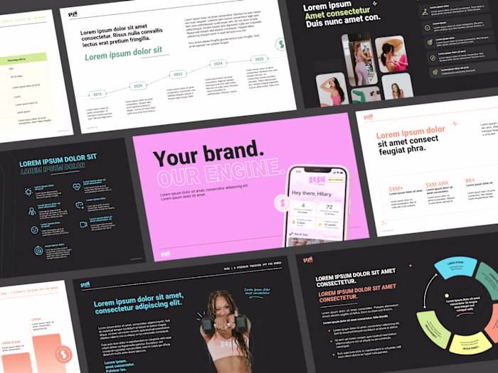 Pitch Deck Design for Sesh Fitness App