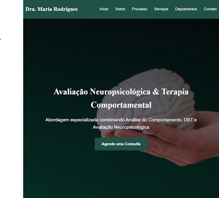 Site profissional para psicóloga