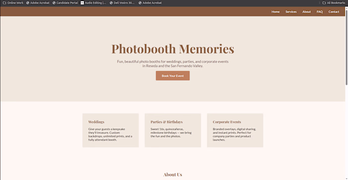 A client needed a photobooth