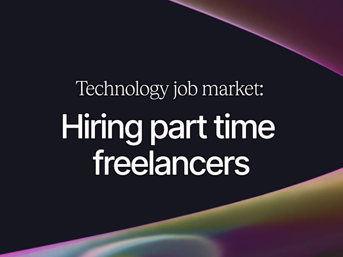 Technology Job Market: Hiring Part-Time Freelancers