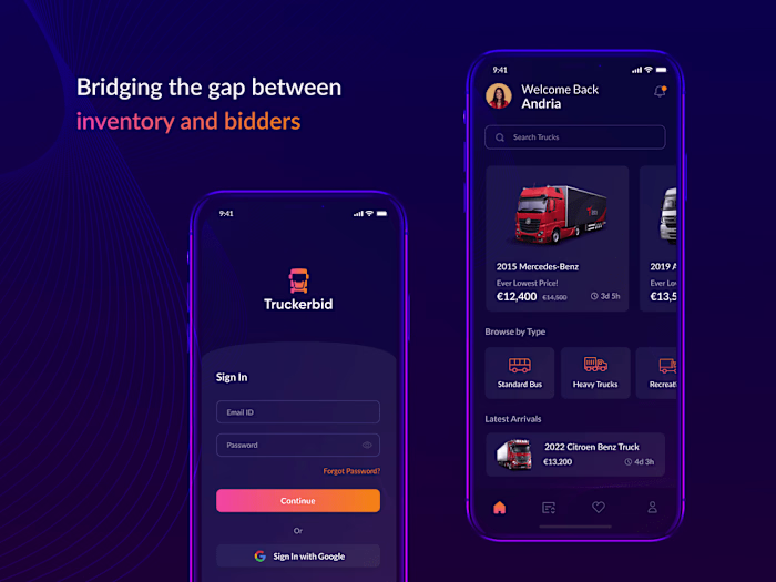 Truck Bidding App