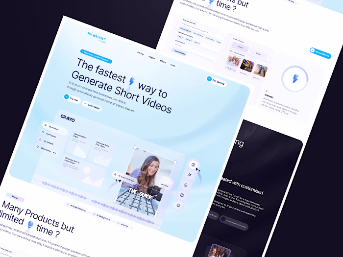 Website Builder UI — Landing Page Design