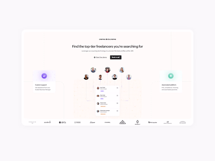 HR hero section