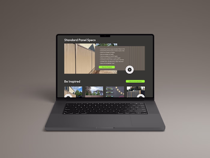 Product Design for ColorMax Fencing Website