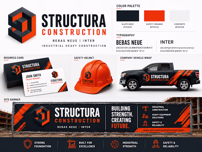 Structura Construction Logo Design & Brand Identity