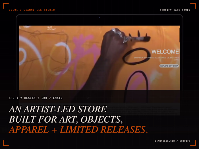 Gianni Lee Studio - Shopify Design and Ecommerce Direction