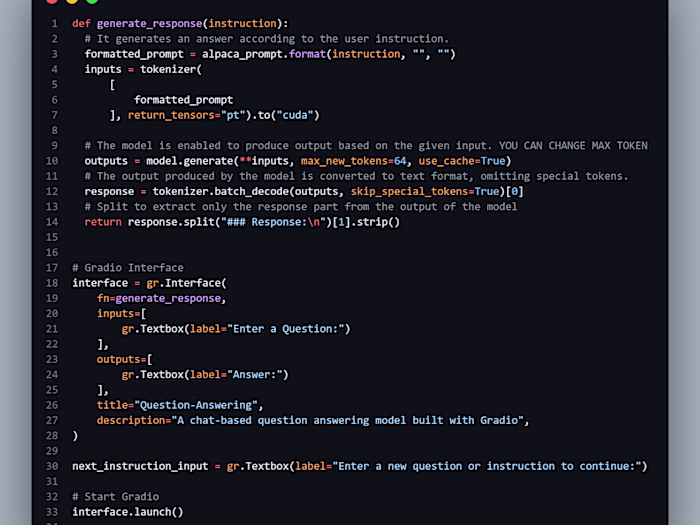 Chat Bot by Fine Tuning Llama