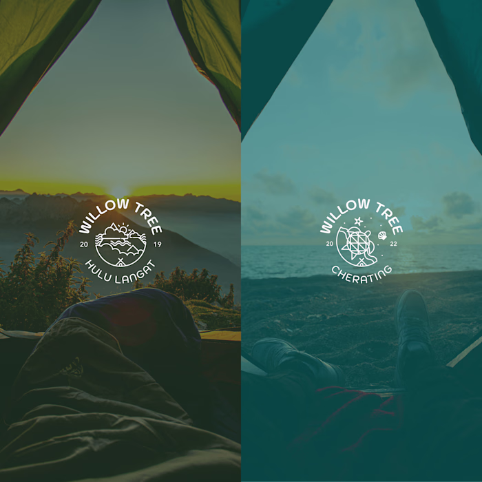 Campsite Logo - Sea Cloud Mountain & Sea Turtle Beach