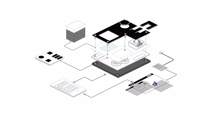 isometric tech illustration