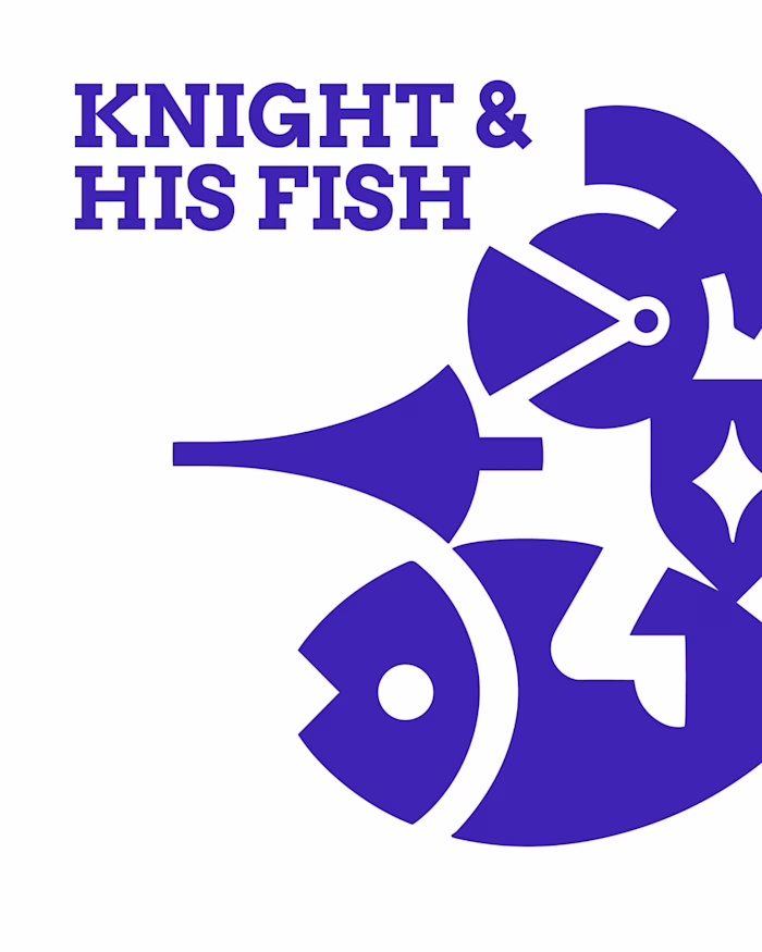 Knight Fish Logo design for sale crafted by Anhdodes Publish...