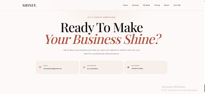 Shiney Portfolio — A sleek,