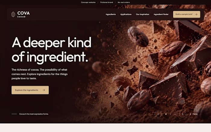 COVA CACAO — Editable WordPress Theme