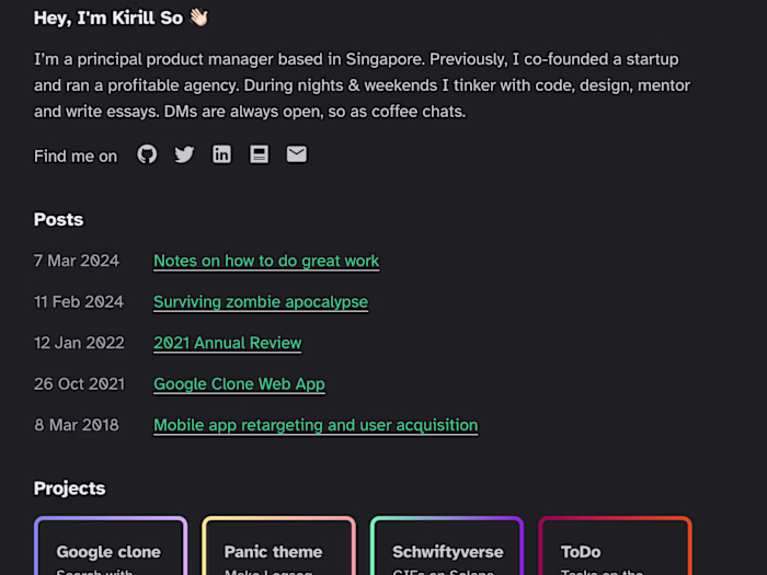 Personal website