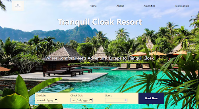 Hotel landing page