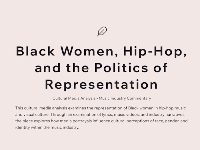  Black Women, Hip-Hop, and the Politics of Representation